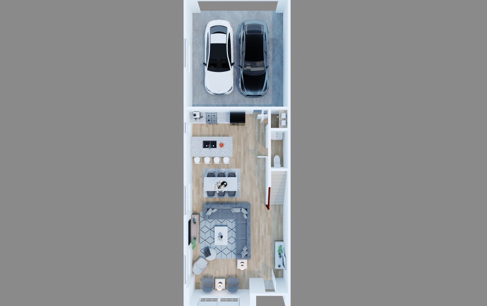 Atlas (AU4201) - 4 bedroom floorplan layout with 3.5 bathrooms and 1850 square feet (Floor 1)